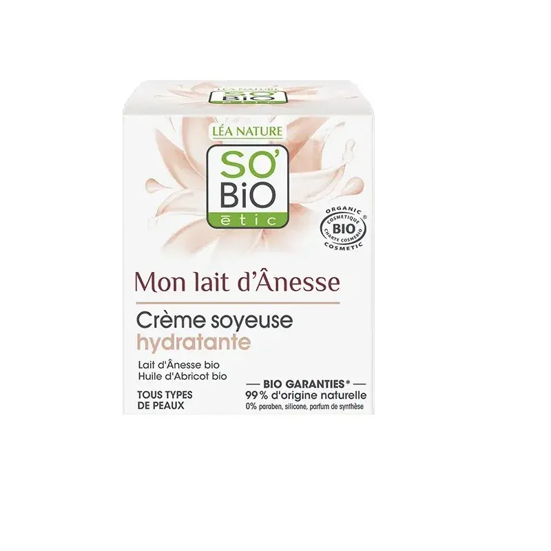 So Bio Creme soyeuse hydratante tout type de peau 50ml au lait D'anesse