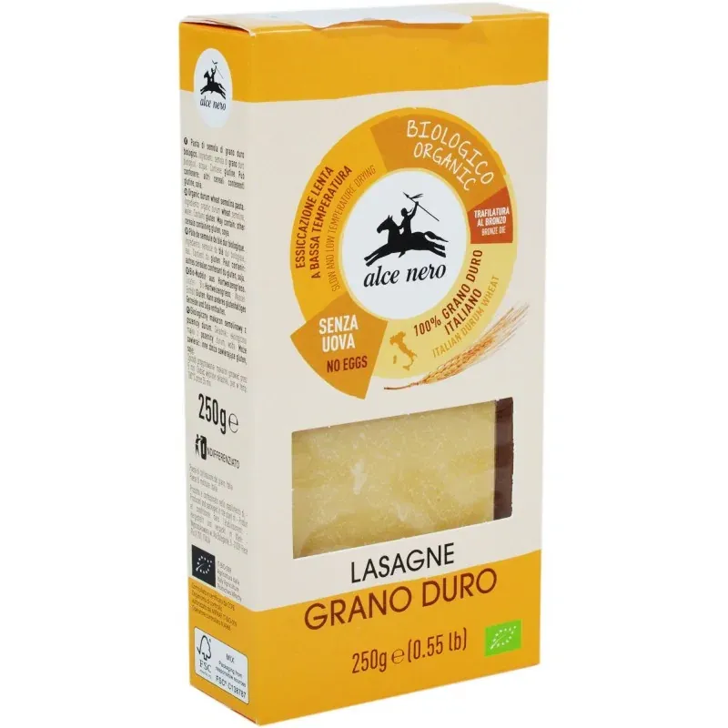 ALCE NERO LASAGNES DE BLE DUR 250G