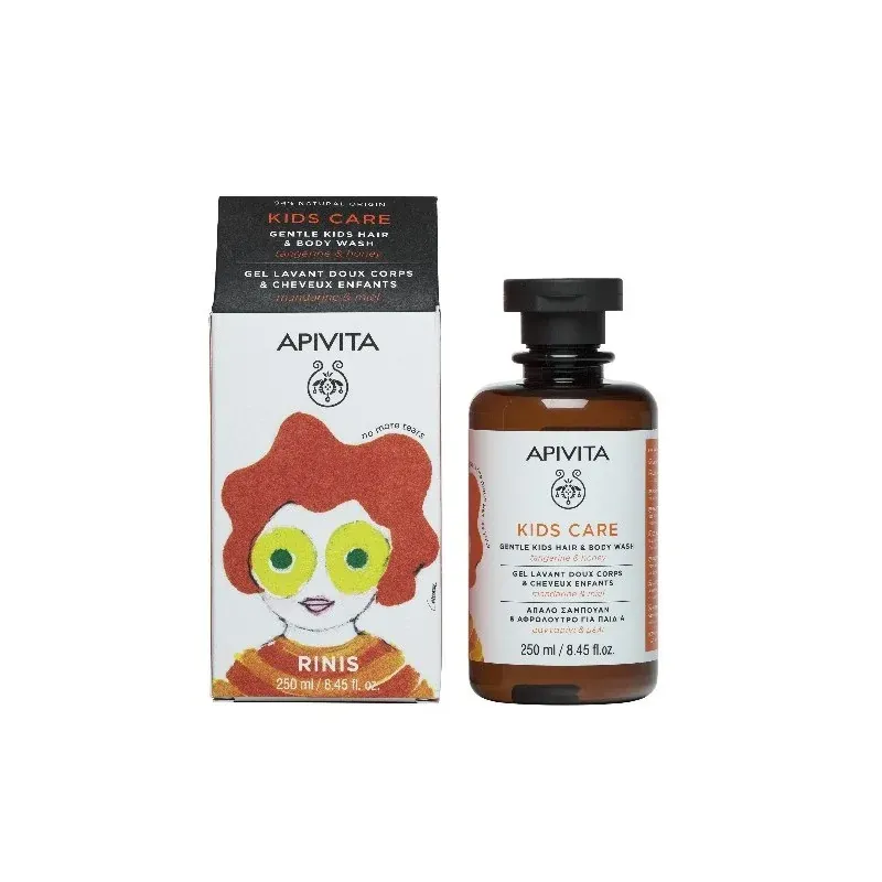 APIVITA GEL CHEVEUX & CORPS POUR ENFANTS MANDARINE/MIEL 250 ML