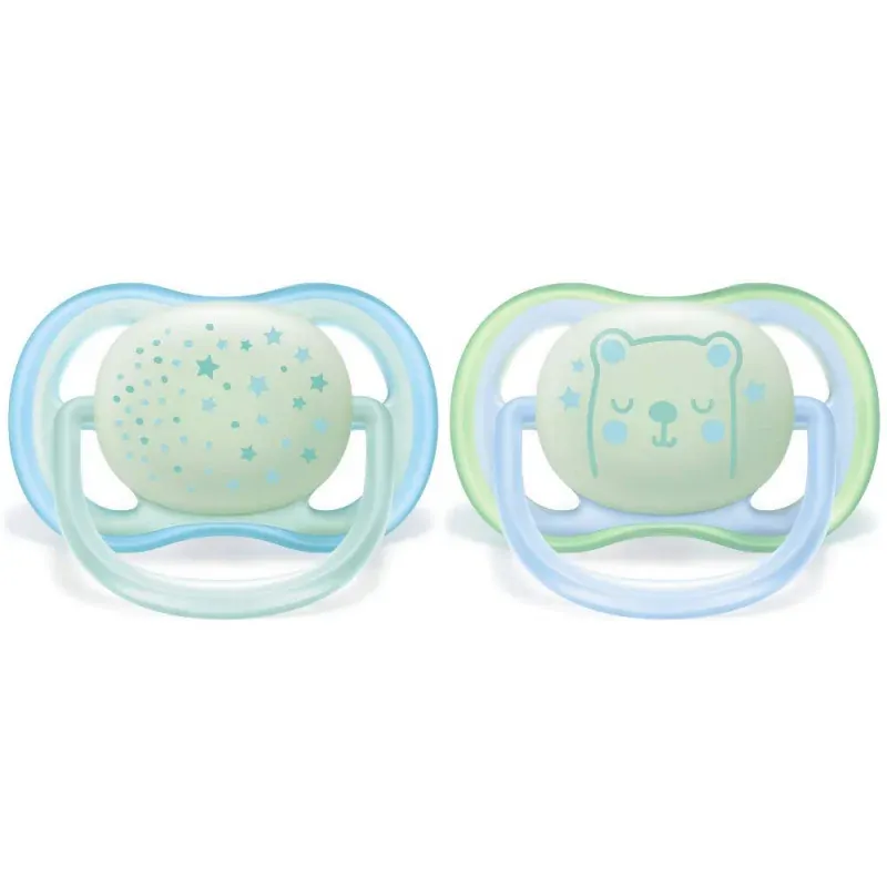 AVENT Sucettes Ultra Air Night 0-6m Garçon scf376/10