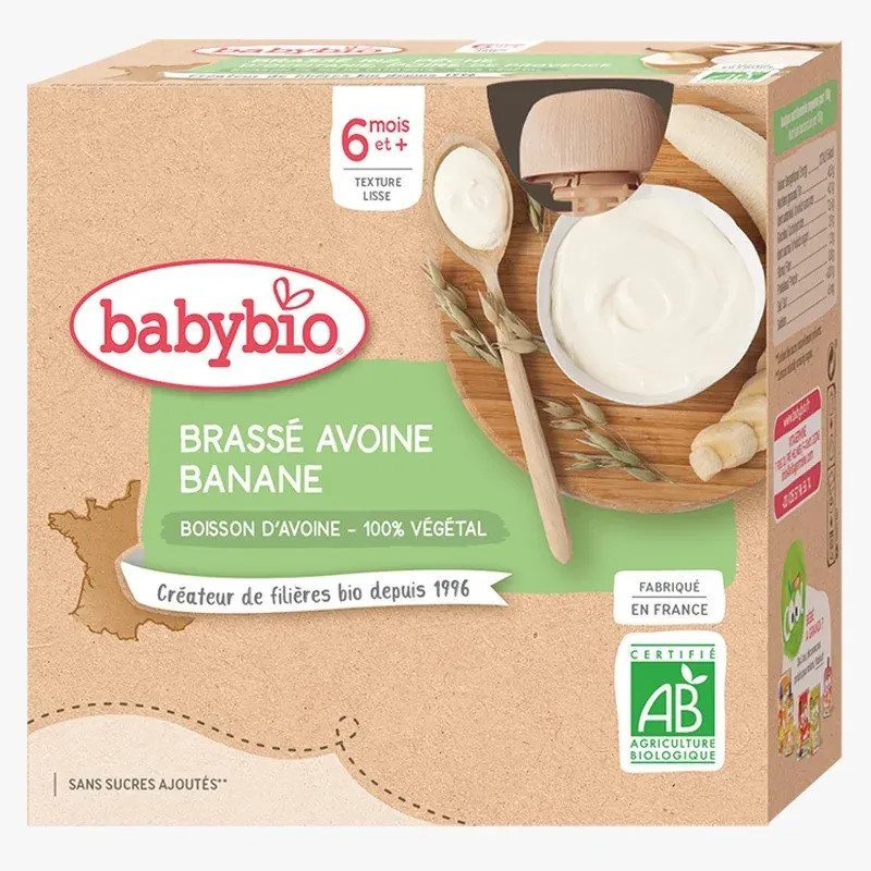 BABYBIO GOURDE BRASSE AVOINE BANANE 4x85G