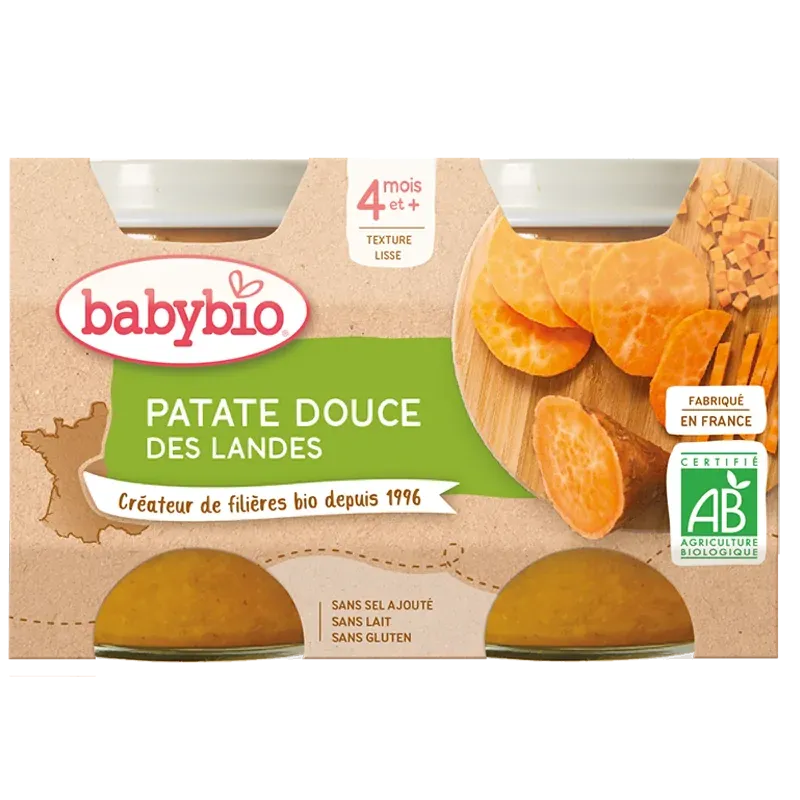 Babybio Patate Douce des Landes 2x130g
