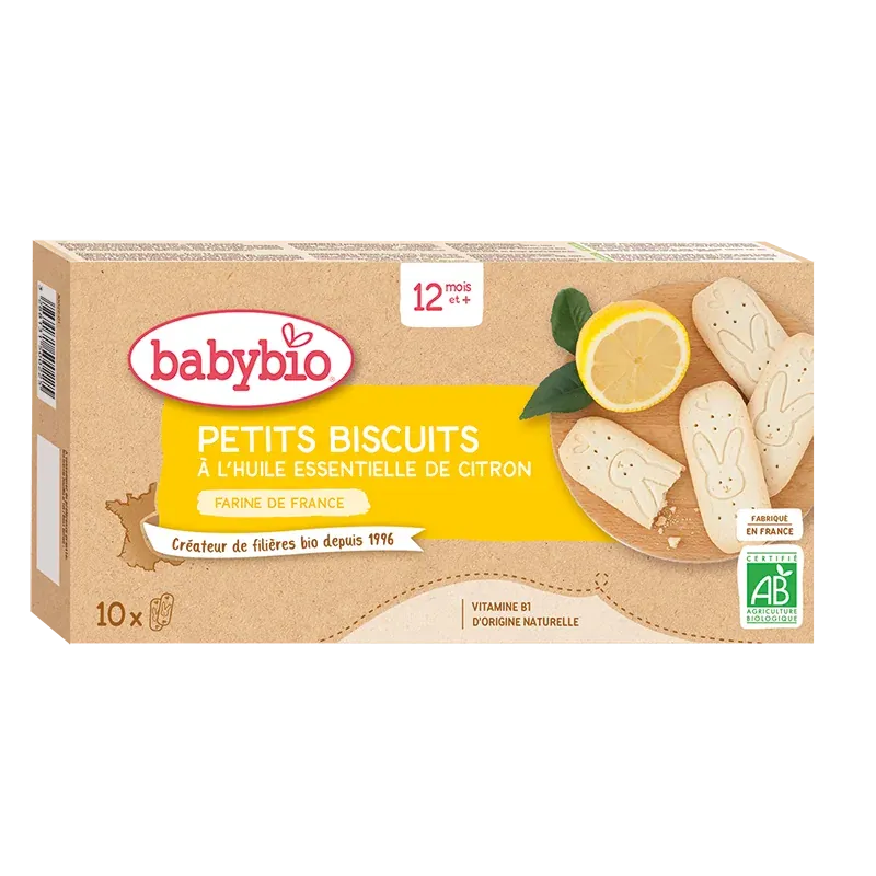 Babybio Petits Biscuits à l’Huile Essentielle de Citron x10