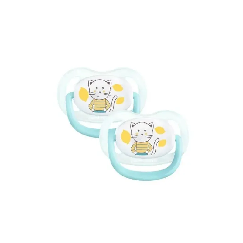 BÉBÉ CONFORT SUCETTES PHYSIO AIR CONF - 0/6 M - THE GARDENER BLEU ET JAUNE SIL X2 - 6860