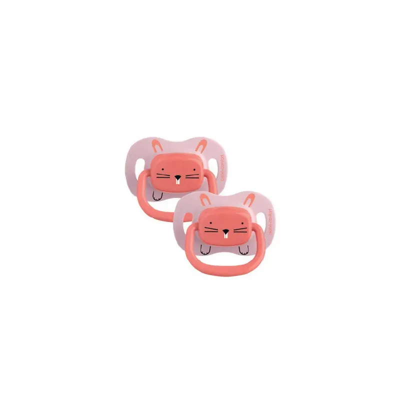 BÉBÉ CONFORT SUCETTES REVERSIBLES - 18/36 M - SILICONE - ANIMALS ROSE X2 7034