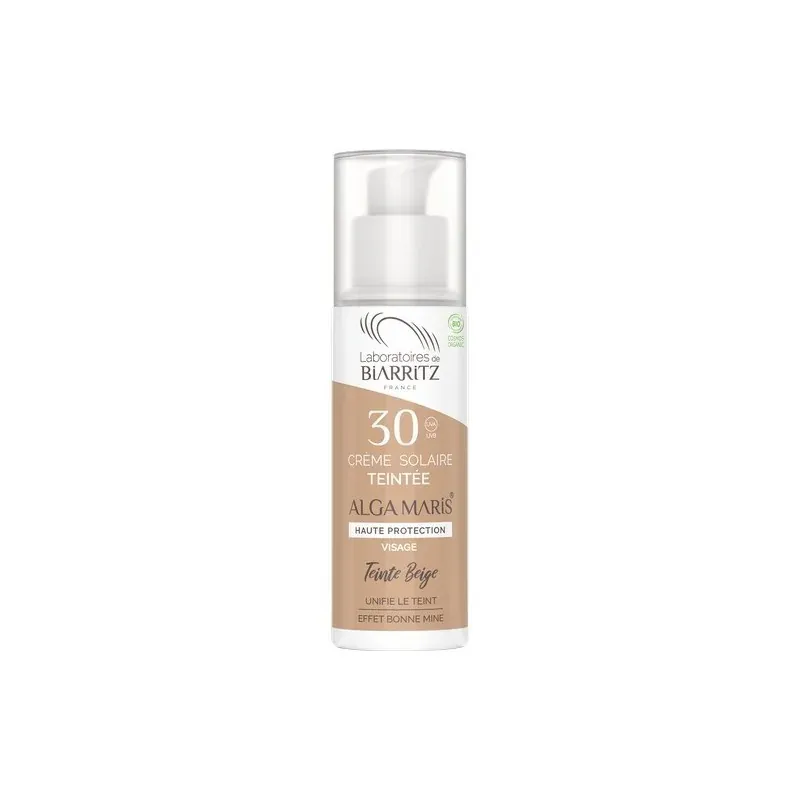 Biarritz ALGAMARIS - Crème solaire Visage Teintée SPF30 beige