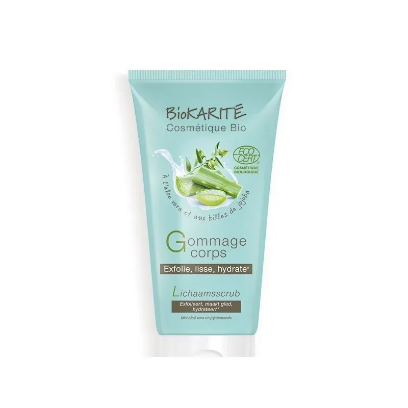 Biokarité Gommage Exfoliant Corps BIO - à l'aloe vera et aux billes de jojoba- 150 ml