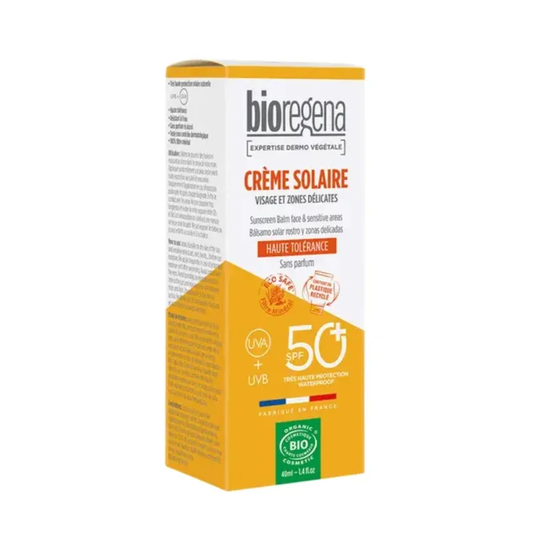 Bioregena Creme Solaire Visage et Zones Délicates 40ml