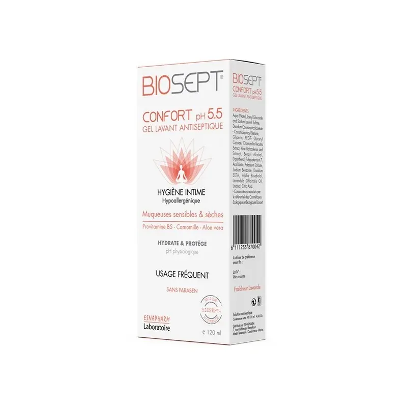 Biosept 5.5 Gel Nettoyant Traitant 120Ml