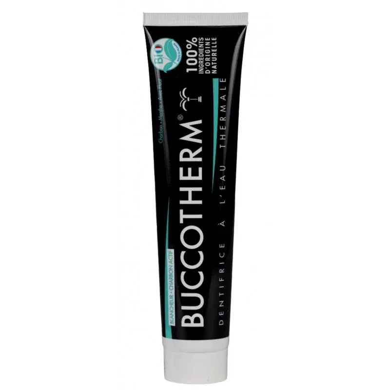 BUCCOTHERM Dentifrice Blancheur au Charbon Actif certifié BIO 75ml