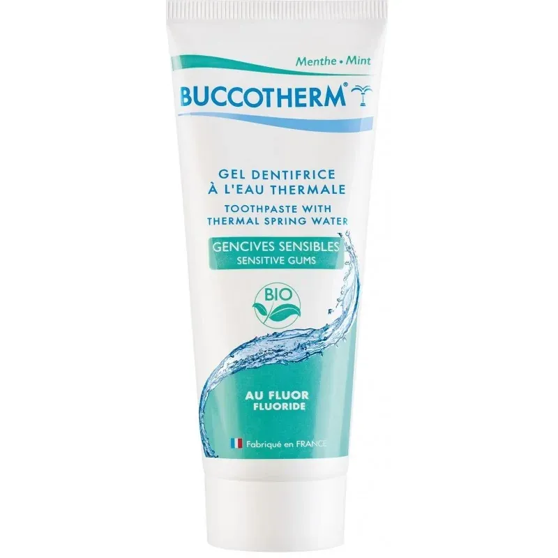 BUCCOTHERM Gel dentifrice Gencives Sensibles avec Fluor certifié BIO 75ml