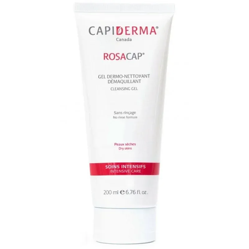 CAPIDERMA ROSACAP GEL ANTI-ROUGEURS DERMO-NETTOYANT 200ML                             