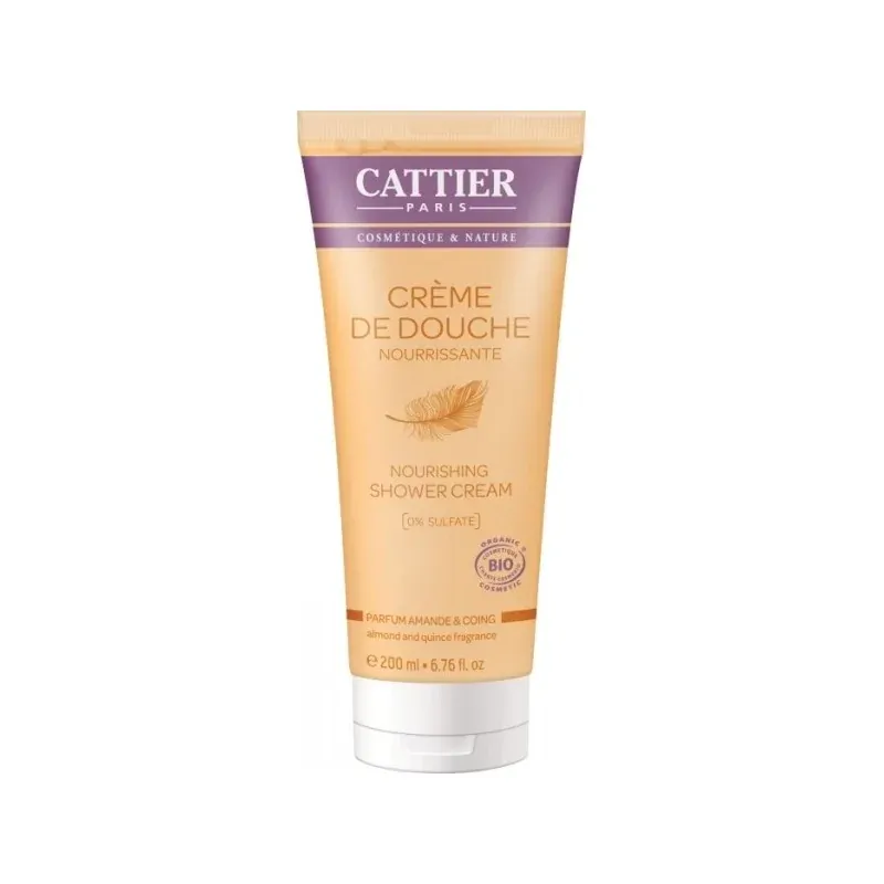 Cattier CREME DE DOUCHE NOURRISSANTE-parfum AMANDE ET COING 200ml