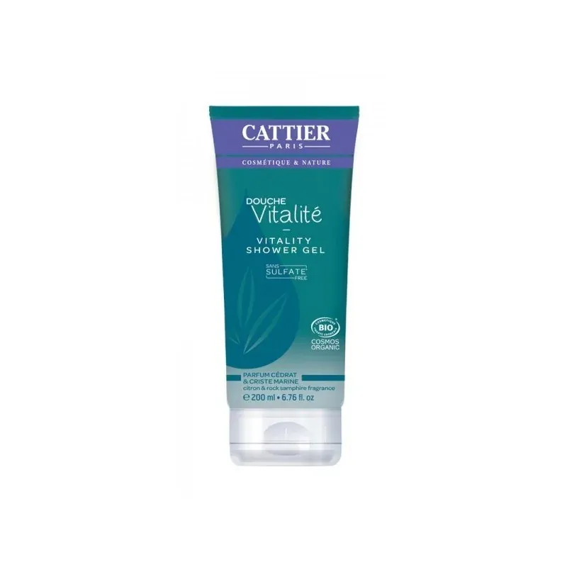 Cattier Douche vitalité SANS SULFATES Cédrat Criste marine 200ML