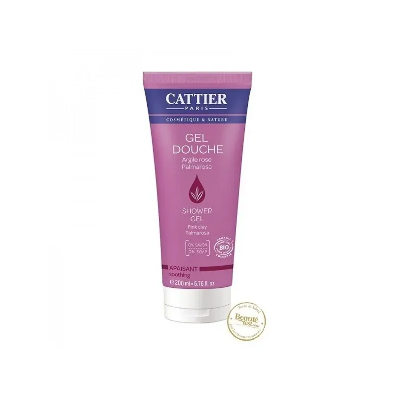 Cattier GEL DOUCHE APAISANT -ARGILE ROSE/ALOE VERA 200ml