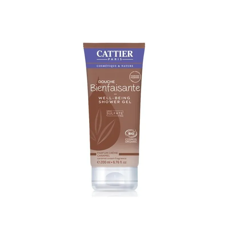 Cattier Gel Douche Bienfaisante Crème Caramel sans sulfates 200ml