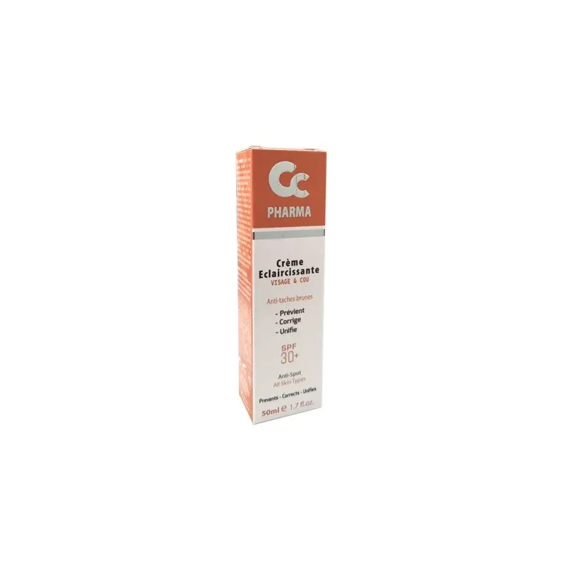 CC PHARMA Crème Eclaircissante Visage & Cou SPF 30+ 50ml