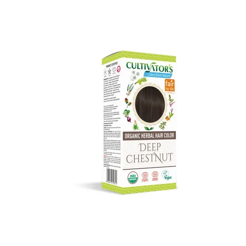 CULTIVATORS ORGANIC HERBAL HIAR COLOR DEEP CHESTNUT