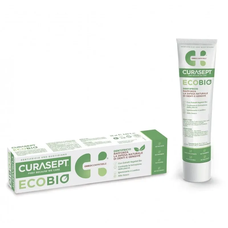 Curasept Dentifrice naturel bio EcoBio 75mL