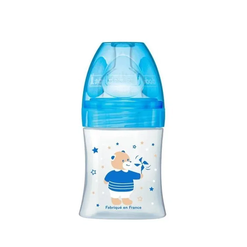 DODIE BIBERON SENSATION+ 150ML BLEU OURSON 0-6 M TÉT PLATE D1