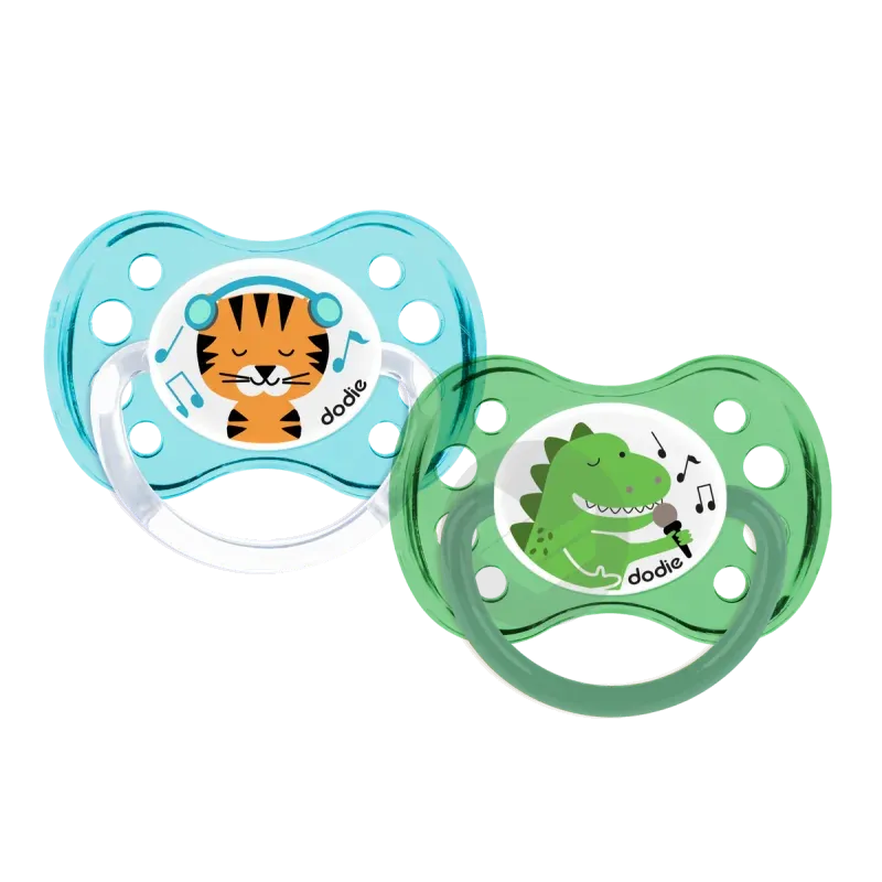 DODIE SUCETTE ANATOMIQUE 28 +6M DUO TIGRE/DINOSAURE