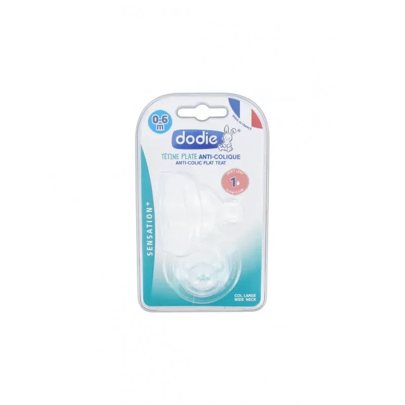 DODIE TETINE PLATE SENSATION+ ANTI COLIQUE D1 0-6M X2