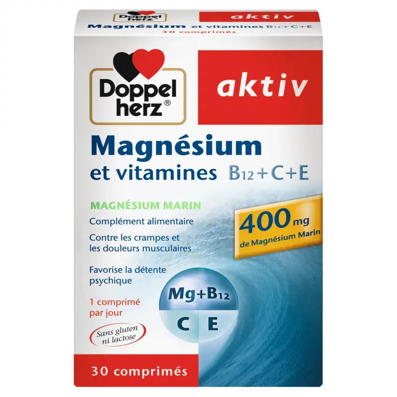 DOPPEL HERZ magnesium et vitamines b12+c+e