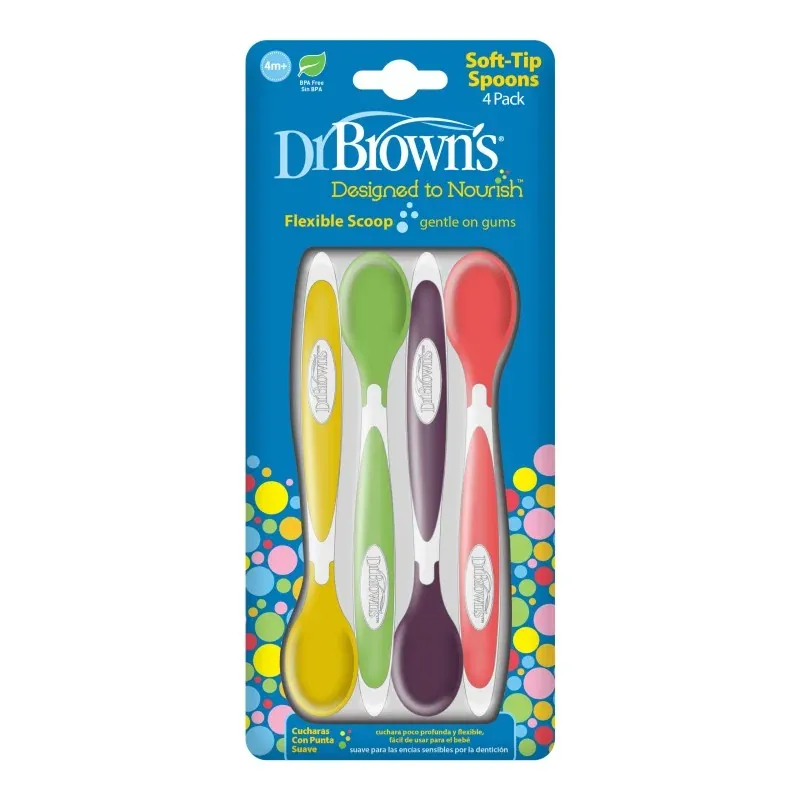 DR BROWNS CUILLERE A POINTE SOUPLE PACK DE 4