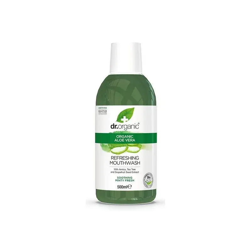 Dr. Organic Bain de bouche à l'aloe vera 500 ml