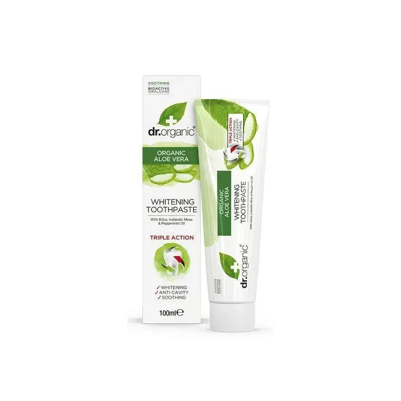 Dr. Organic Dentifrice à l'aloe vera 100 ml