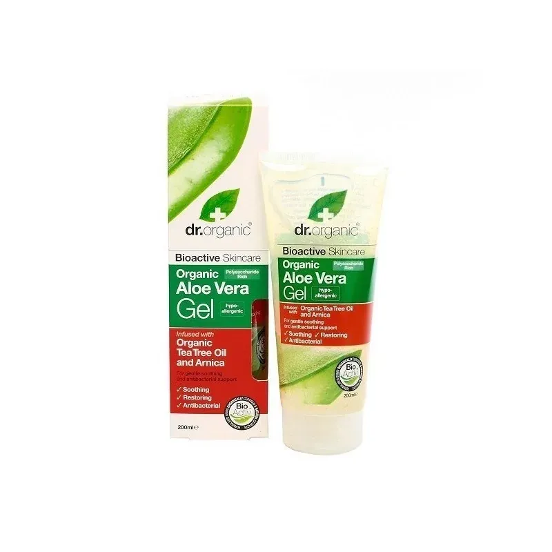 Dr. Organic GEL ALOE VERA, ARBRE A THE ET 3 HUILES 200 ML