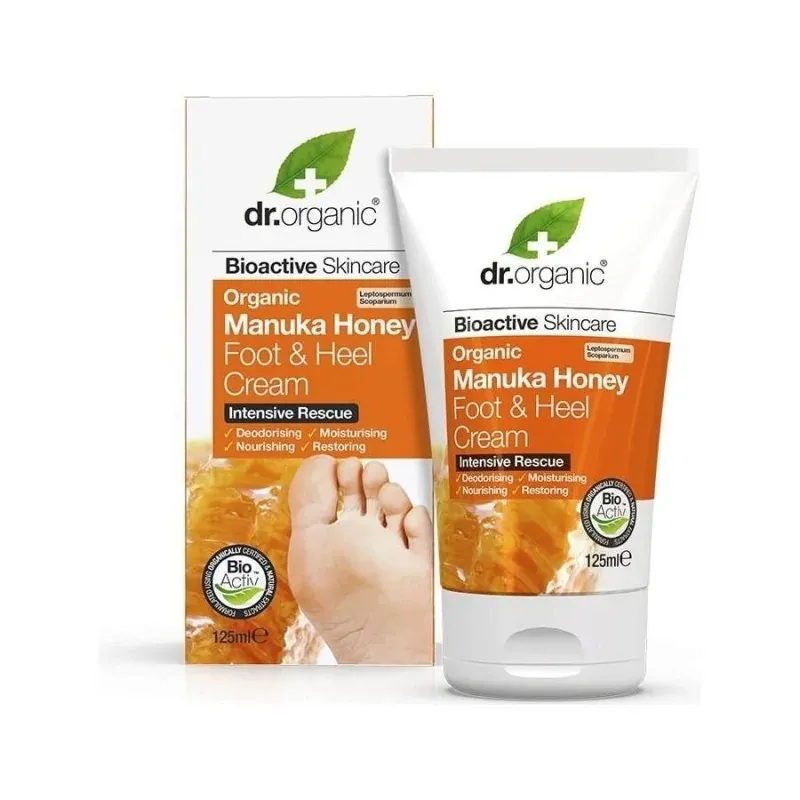 DR.ORGANIC CRÈME PIEDS AU MIEL DE MANUKA 125 ML