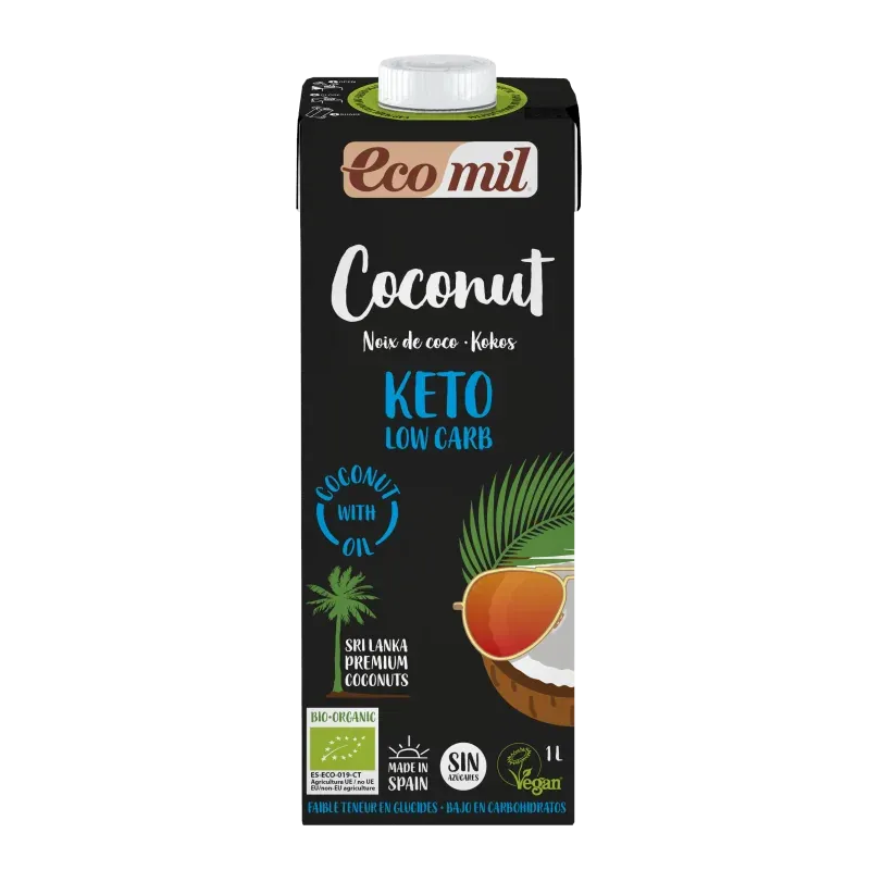 ECOMIL BOISSON DE COCO KETO 1L