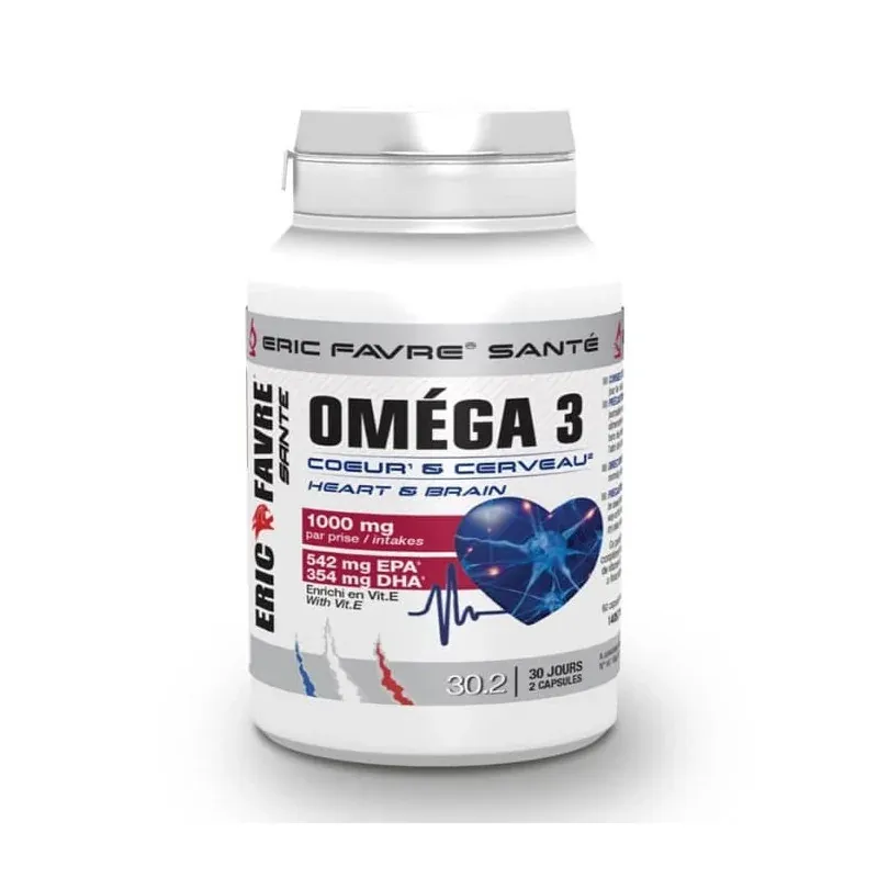 ERIC FAVRE OMEGA 3 CŒUR & CERVEAU 3000 MG 60 CAPSULES