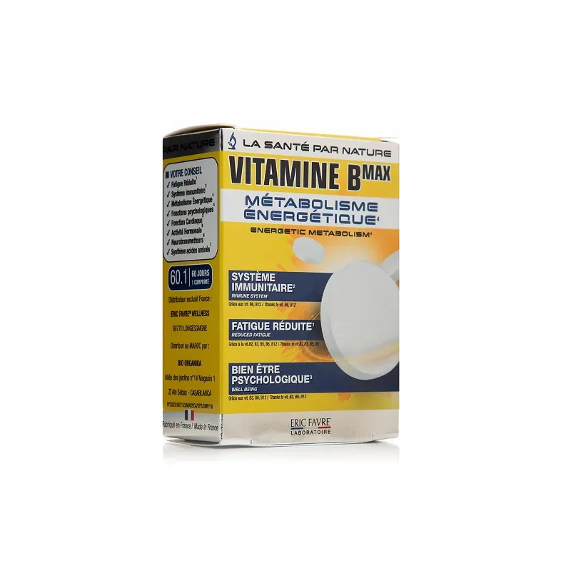 ERIC FAVRE VITAMINE B MAX 60 COMPRIMÉS