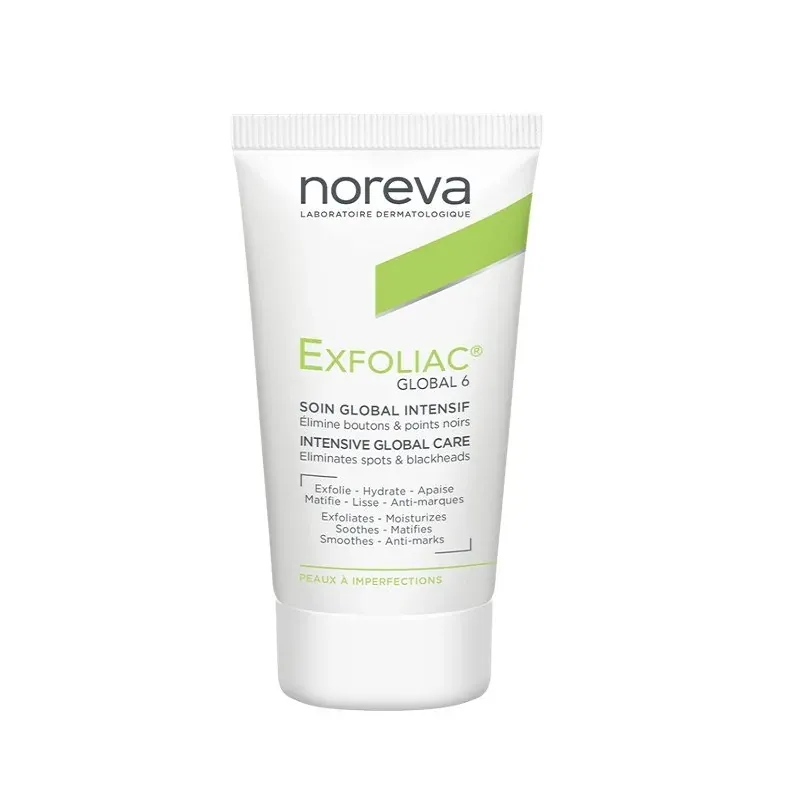 NOREVA Exfoliac Global 6 - Soin Traitant Imprefections Sévères 30 ml