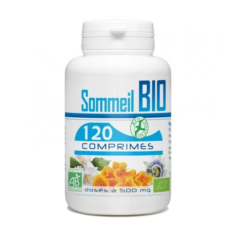 GPH DIFFUSION COMPLEXE SOMMEIL BIO : PASSIFLORE, HOUBLON, AUBEPINE 500 MG 120 COMPRIMÉS