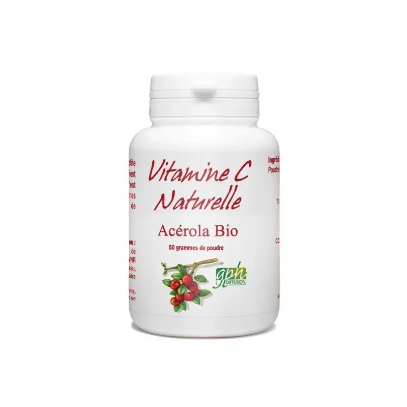 GPH DIFFUSION VITAMINE C ACÉROLA BIO POUDRE - 50 GRAMMES