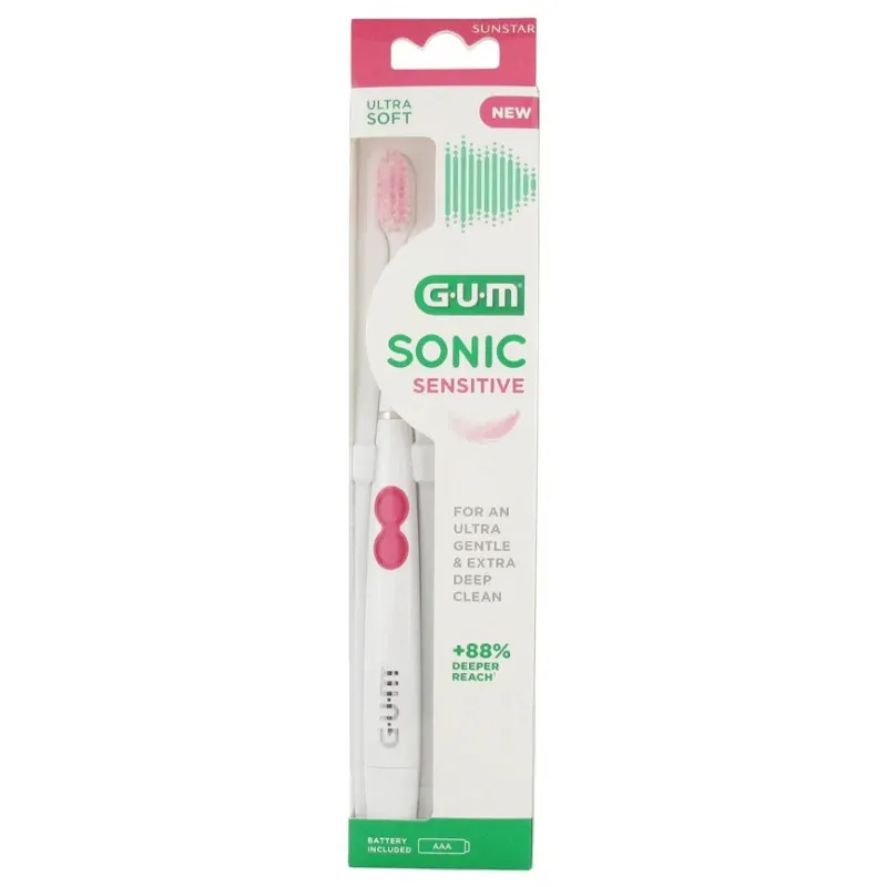 GUM BROSSE À DENTS ÉLECTRIQUE À PILE SONIC SENSITIVE