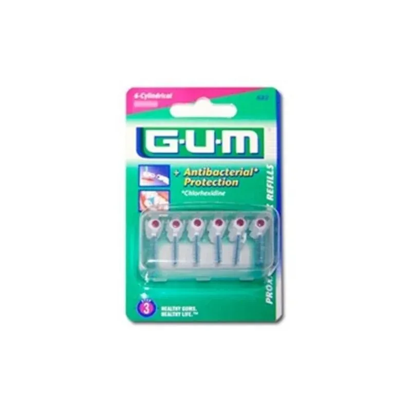 GUM RECHARGE 6 BROSSETTES FINES 1,4mm 622