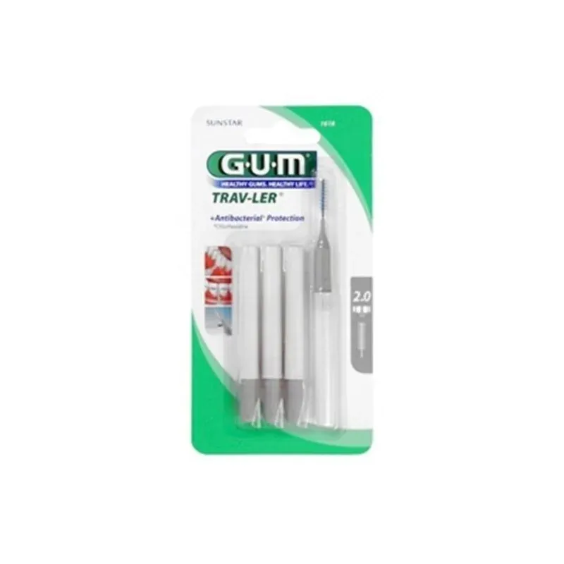 GUM TRAV-LER MANCHE PAR 4 UNITES AVEC BROSSETTE 2mm ref: 1618