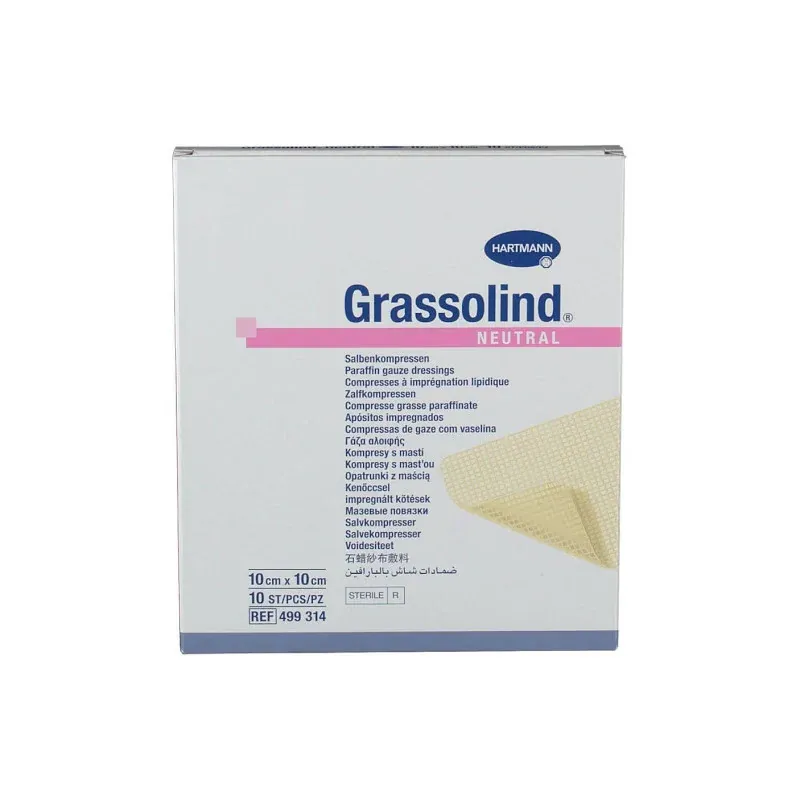 HARTMANN Grassolind neutral Pansements gras 10*10cm 10U