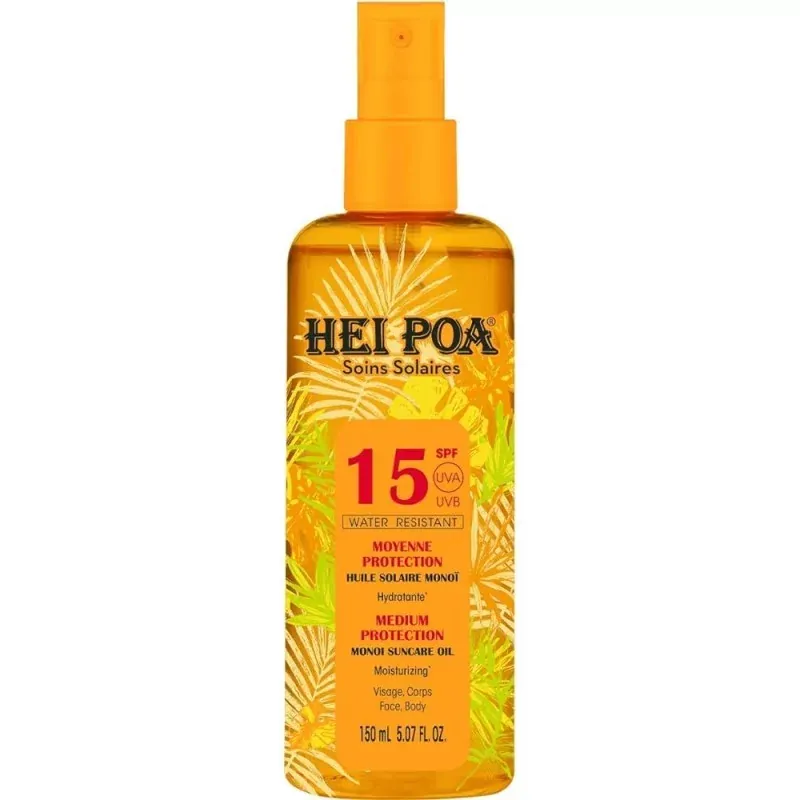 Hei poa huile sèche au monoï-spf 15- parfum tiare 150ml