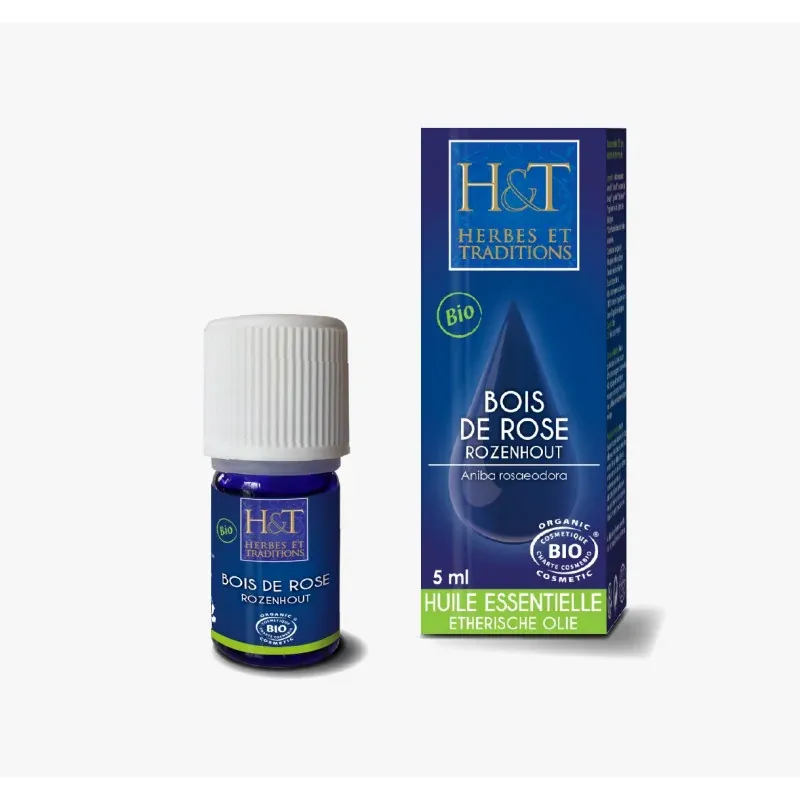 HERBES ET TRADITIONS HUILE ESSENTIELLE - BOIS DE ROSE BIO 5ml