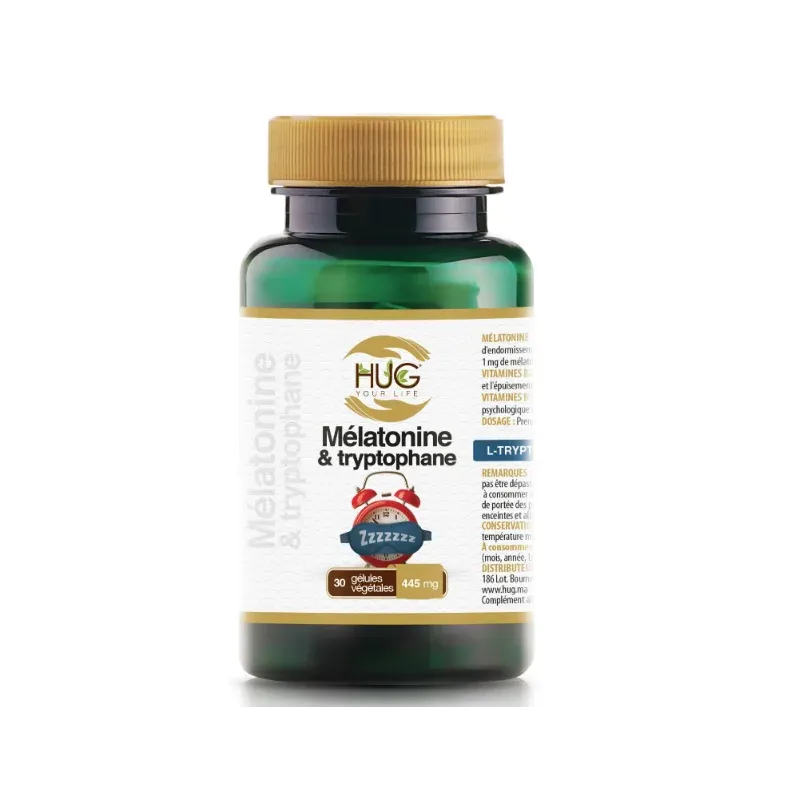 HUG NATURAL MELATONINE ET TRYTOPHANE 30 GELULES