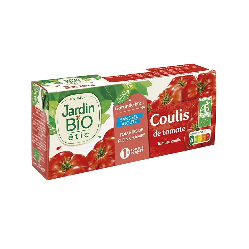 JARDIN BIO COULIS DE TOMATES 3x200G