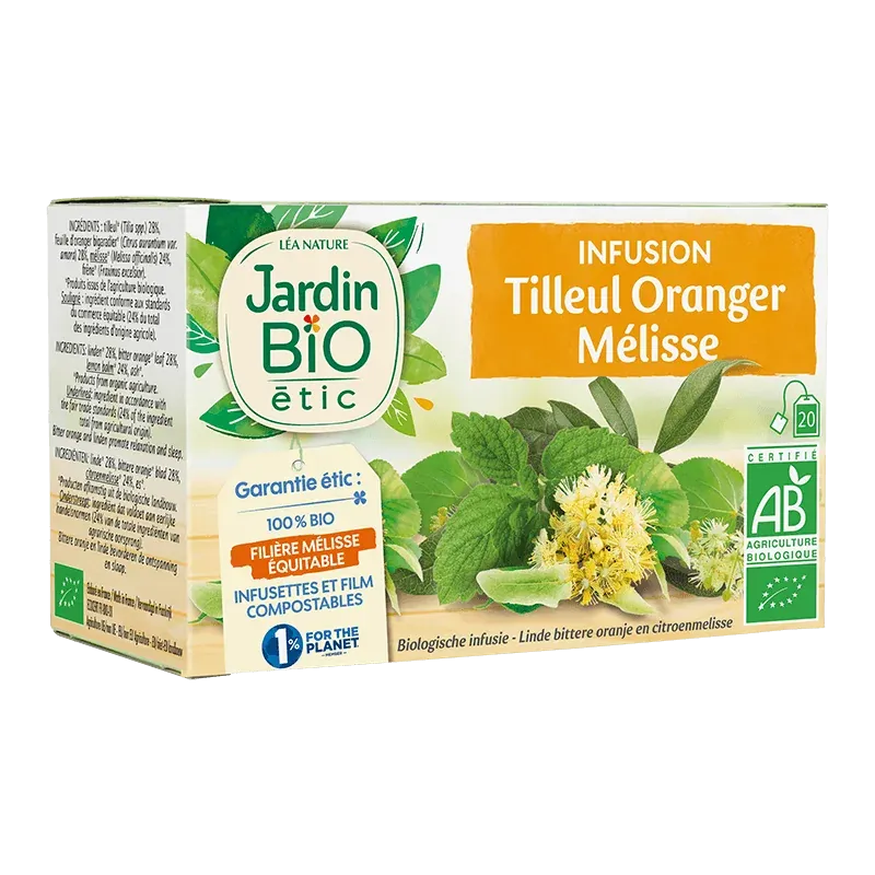 JARDIN BIO INFUSION TILLEUR ORANGER MELISSE 30G