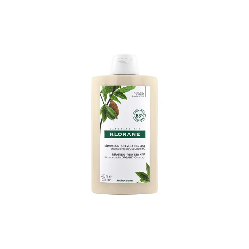 Klorane - Shampoing Réparation au Cupuaçu BIO - Cheveux très secs 400 ml