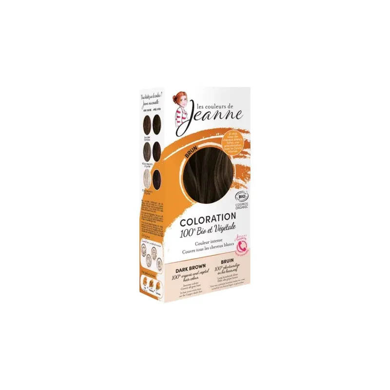 LES COULEURS DE JEANNE COLORATION BRUN 100% VEGETALE 2x50G