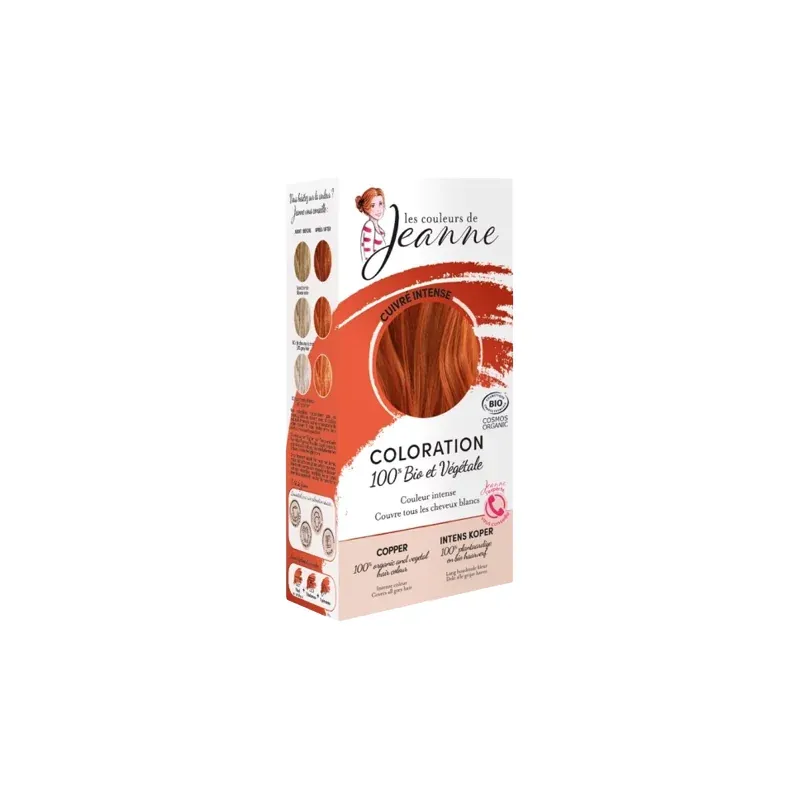 LES COULEURS DE JEANNE COLORATION CUIVRE INTENSE 100% VEGETALE 2x50G